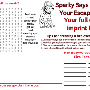 Fire Escape Plan Placemat