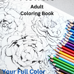 Flowers Adult Coloring Book